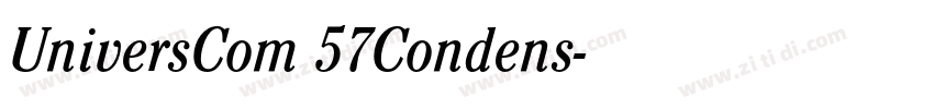 UniversCom 57Condens字体转换